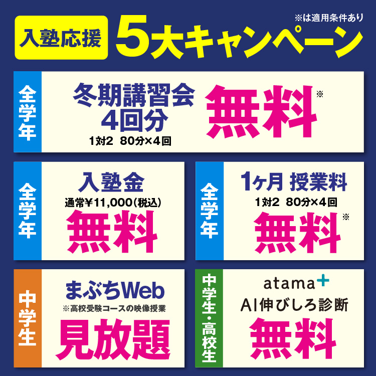 入塾応援キャンペーン
